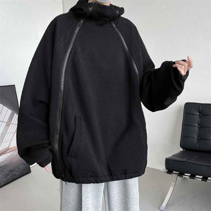 Oversize Sweatshirts for Men Zip Up Hoodies Men's Spring Clothes Hoodie Sweatshirt Male Embossing Man Original Brands Clothing