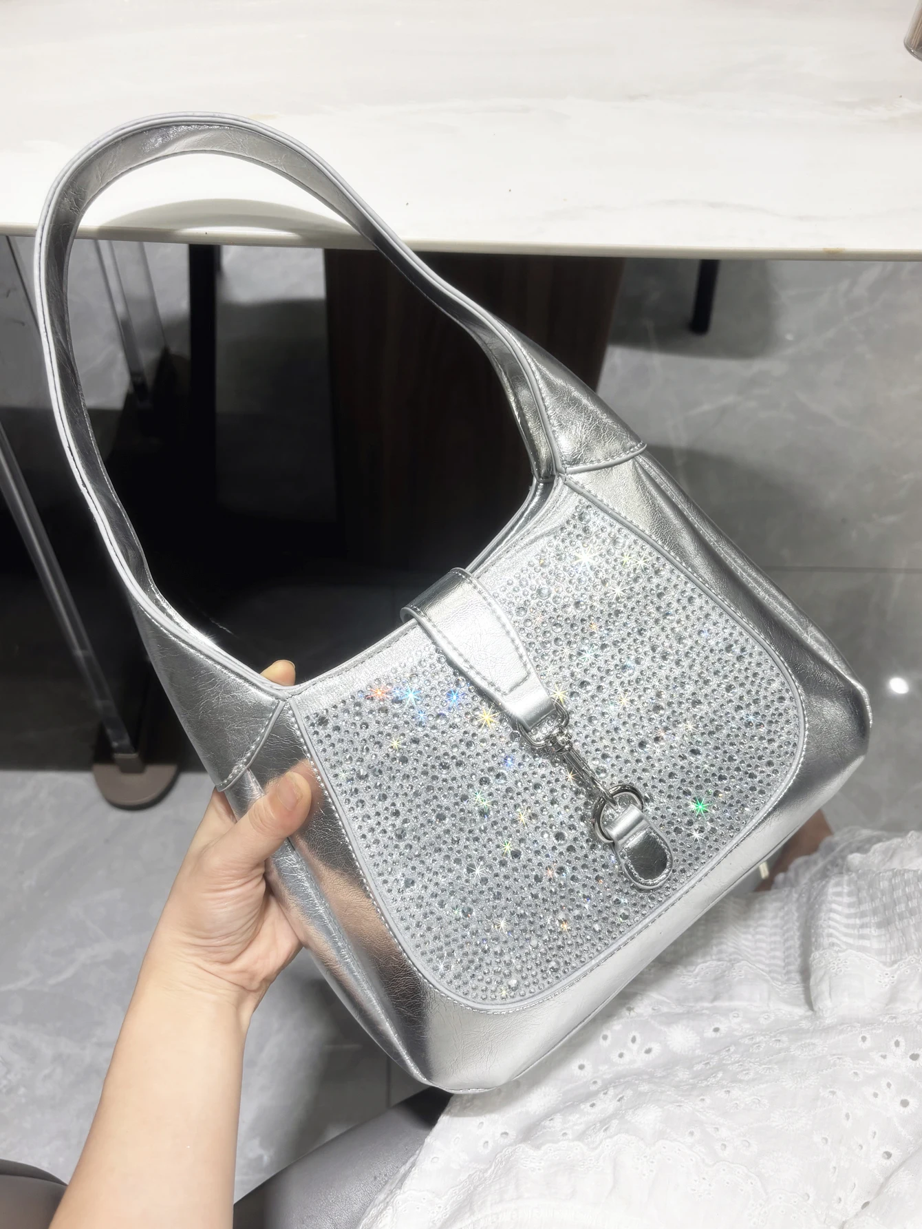 Rhinestones Evening clutch Bag Purses and handbag luxury Designer hobo shoulder bag Shiny Crystal Clutch Women\'s bag