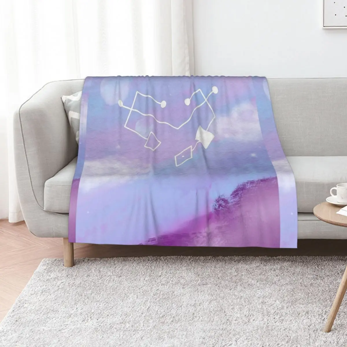 

Heart & Space Throw Blanket Plush Luxury Throw Comforter for babies Blankets