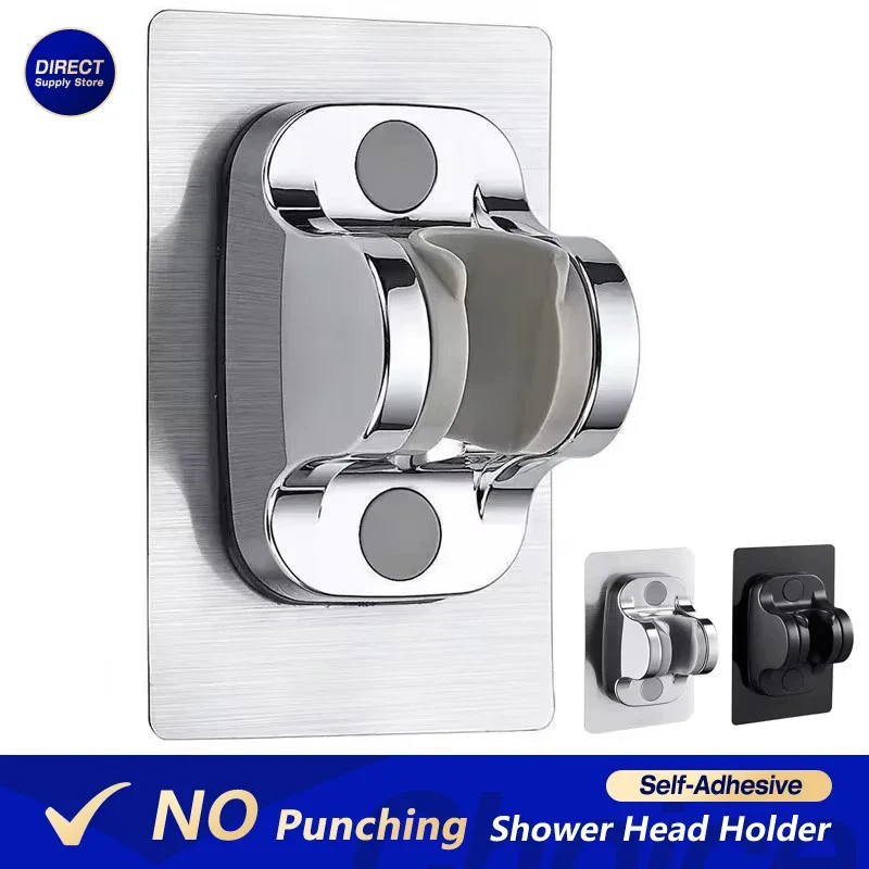 

Self-Adhesive Shower arm Head Holder Adjustable Wall Mounted Fixed Base Plate Bracket for Home Bathroom Accessories