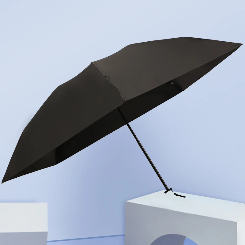 

Мини-зонт с защитой от ультрафиолета, складной черный ветрозащитный зонт, усиленный параграф, устойчивый Al Viento Y Agua, домашний сад