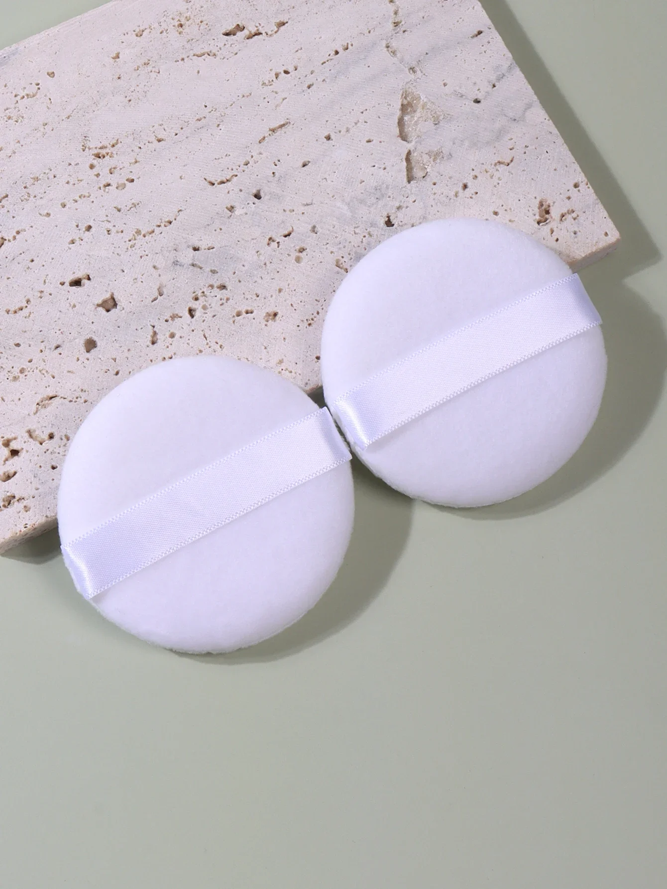 Bouffée de poudre ronde blanche de haute qualité, Portable et pratique, pour Base et fixation du maquillage, 2 à 10 à 20 pièces