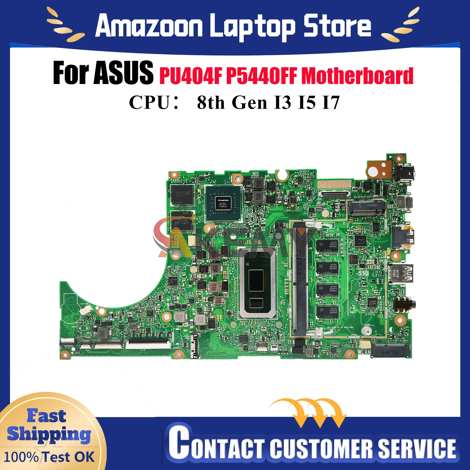 

P5440FF Laptop Motherboard For ASUS ProArt P5440F P5440FF PU404F Notebook Mainboard With I3 I5 I7 CPU 100% tests OK fast ship