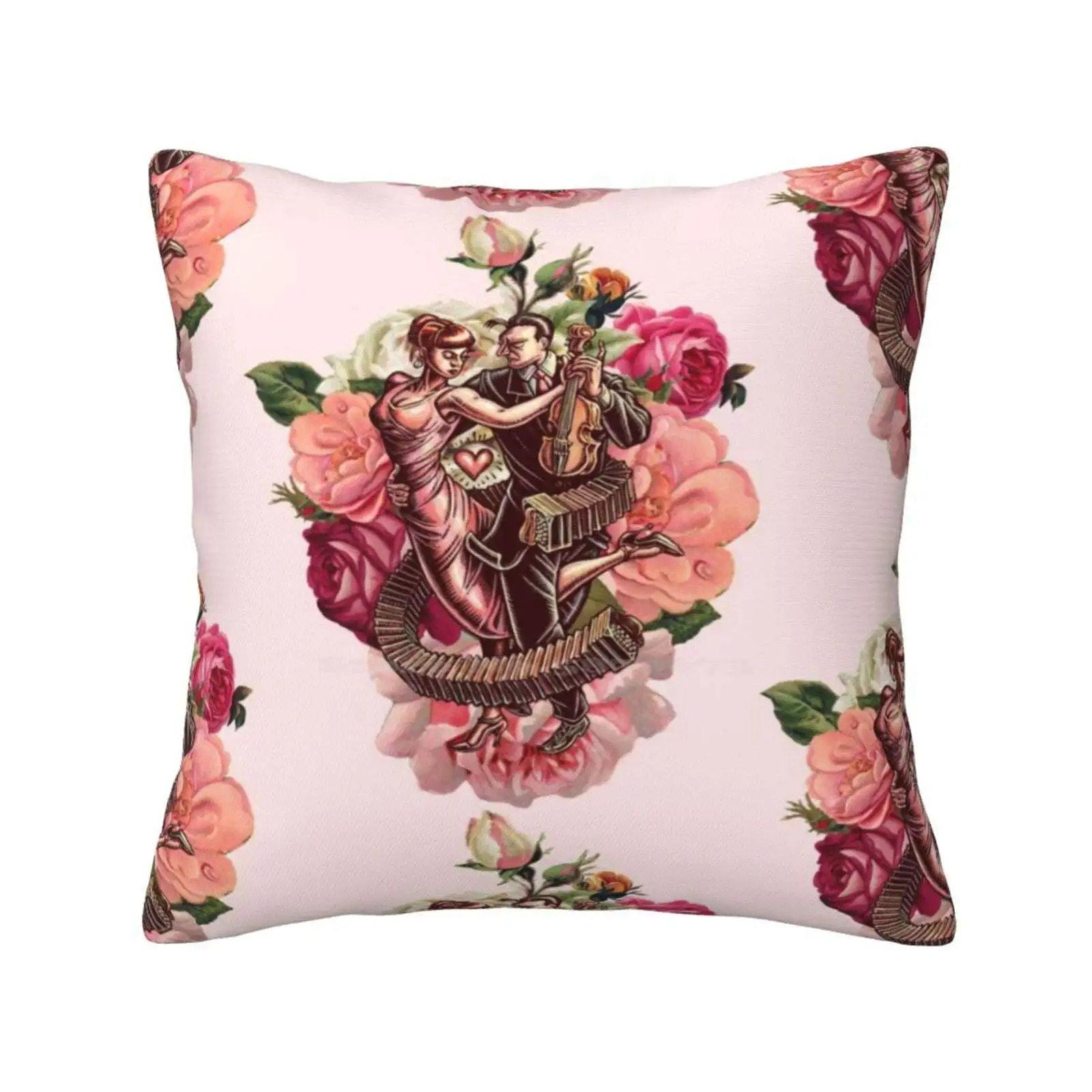 Tango And Roses! Pillows Case Bedroom Home Decoration Tango Dancing Bandoneon Roses Milonga Tanguero