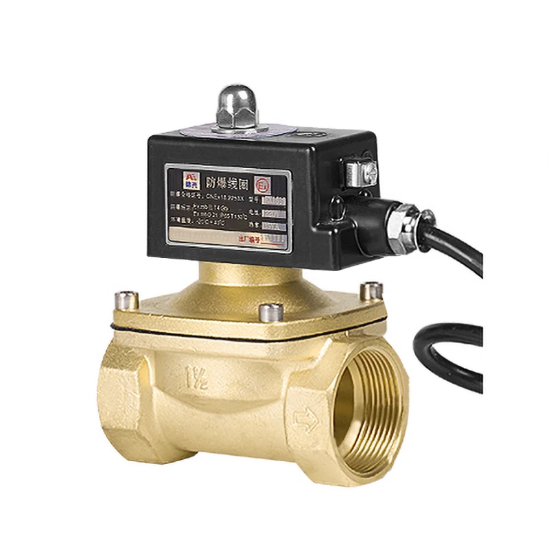 

1-1/2" Normally Closed Brass Explosion Solenoid Valve DN40 Solenoid Valves For Gas natural
