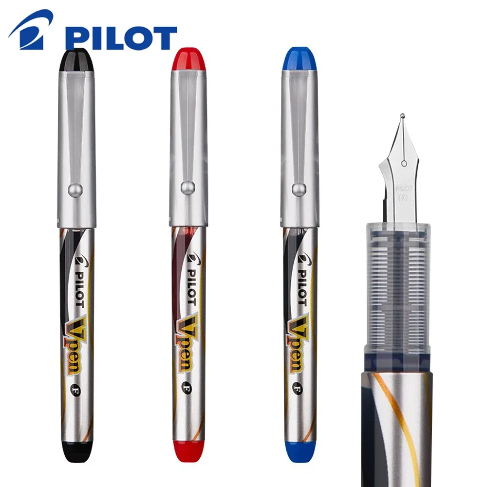 1pcs Japan PILOT Fountain Pen Straight Liquid SVP-20NS Disposable Vpen F Nib Quick Drying Large Capacity School Office Supplies
