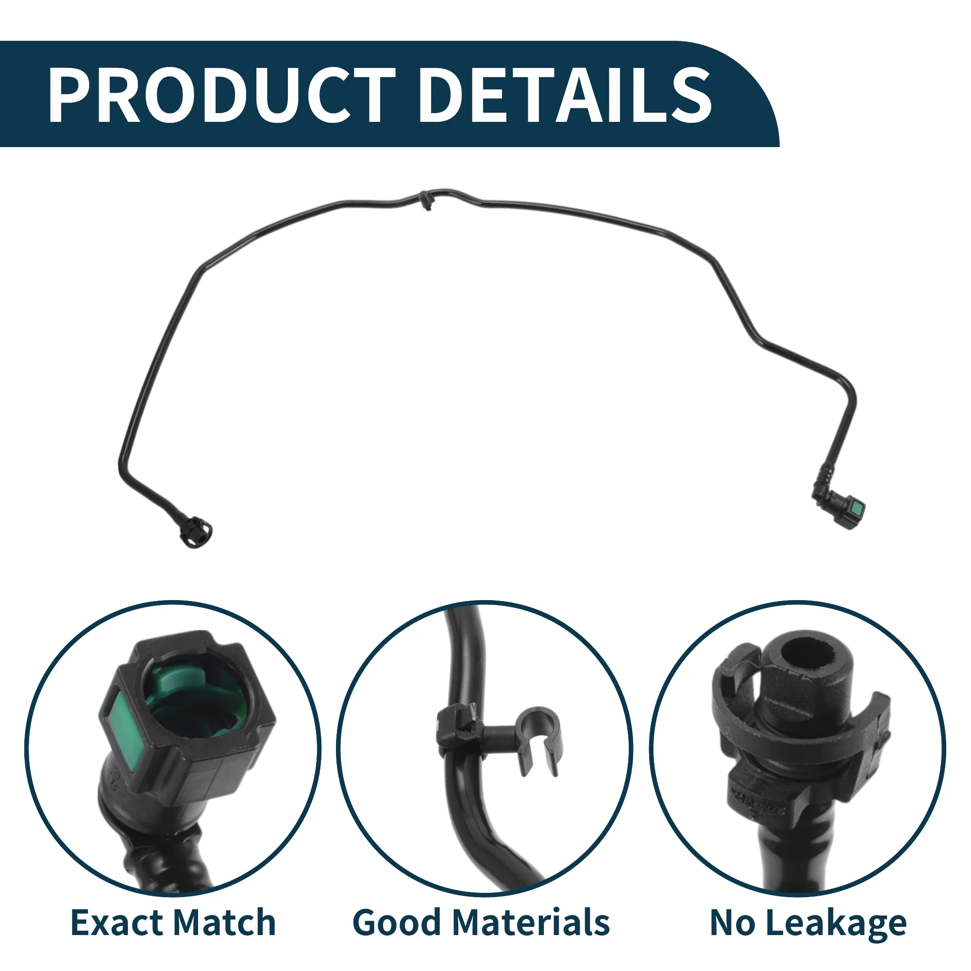 UXCELL Radiator Hose Heater Hose No.LR100554 for Land Rover Discovery 2021-2023 2.0L L4 Plastic Coolant Pipe Black 1 Pc