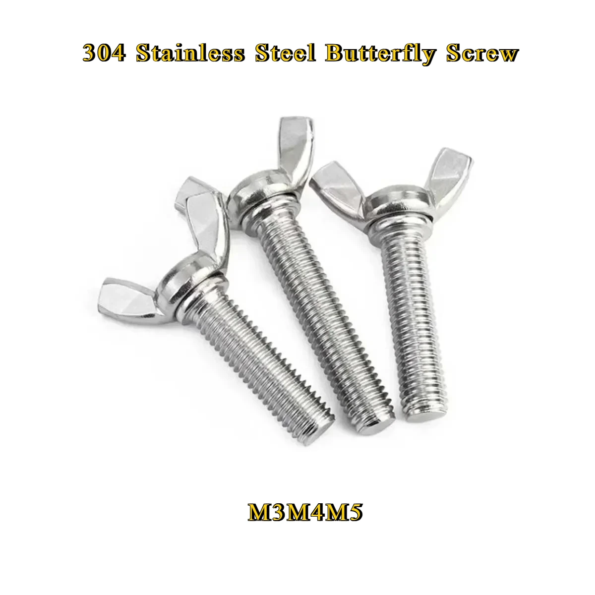 

304 Stainless Steel Butterfly Screw Yuanbao Hand Twisted Bolt M3M4M5