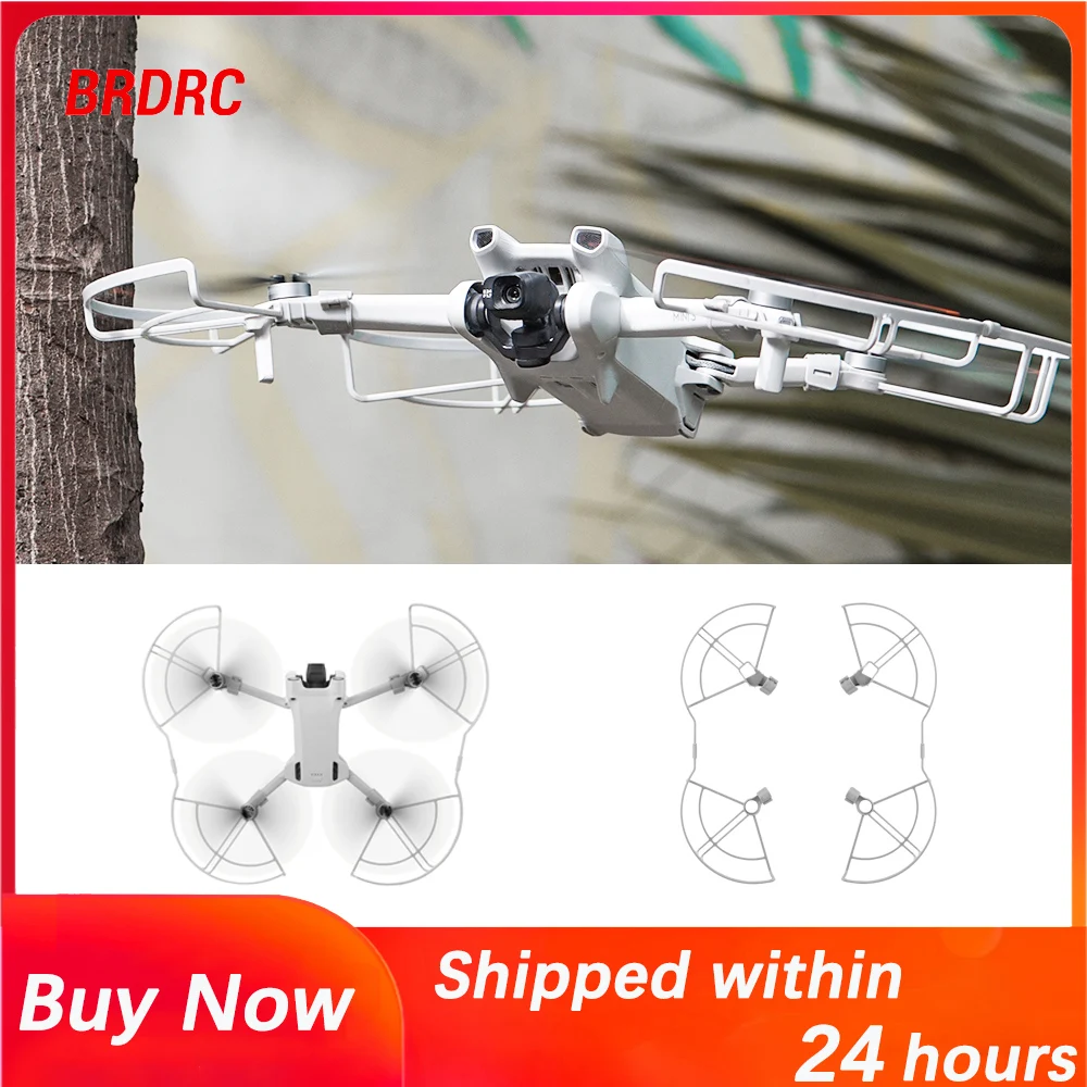 واقي المروحة لـ DJI Mini 3/3 Pro تصميم خفيف الوزن سريع التحرير للمروحة حلقة واقية ملحقات الغطاء الواقي للمروحة