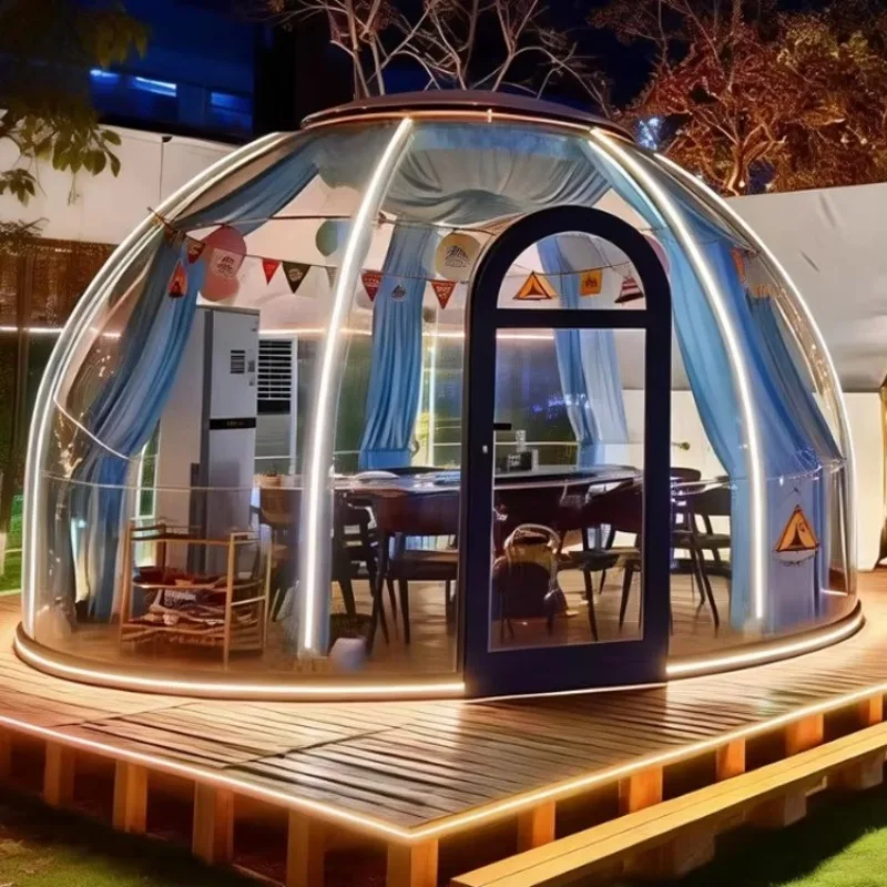 

Transparent Bubble Room Starry Sky Bubble House Waterproof Glamping Dome Outdoor Resort Hotel Backyard Camping Event Party