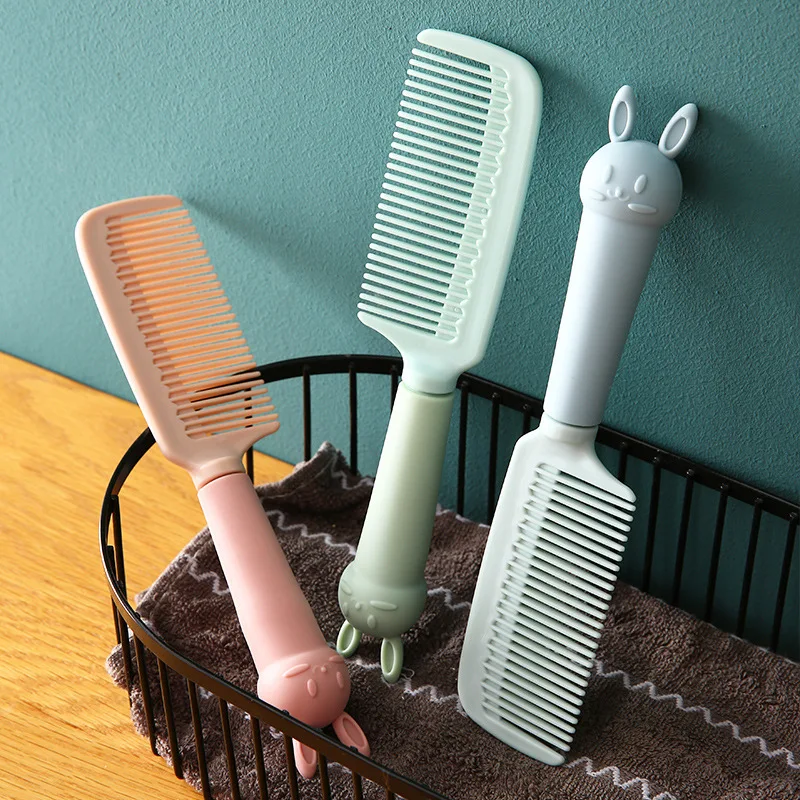 

Rabbit Ear Plastic Comb Scalp Massage Comb Women Girls Long Hair Smooth Comb Children Kids Cute Cartoon Hairdressing Style Brush