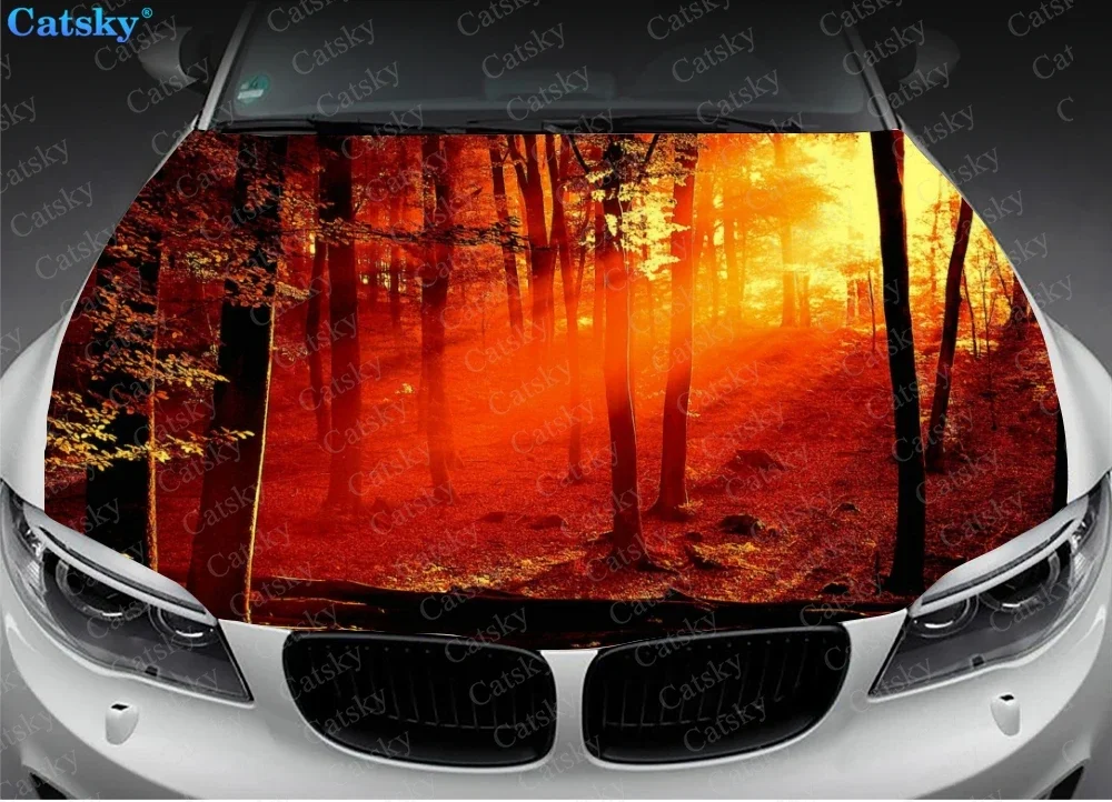 Earth -  Scenic Landscape Art Print Car Hood Vinyl Stickers Wrap Vinyl Film Engine Cover Decals Sticker on Car Auto Accessories