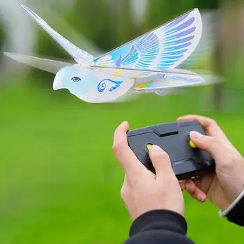 2.4GHz Remote Control Birds Mini RC Drone Electronic Flying Helicopter Aircraft Simulation Bird with Lights Children's Toys Gifts