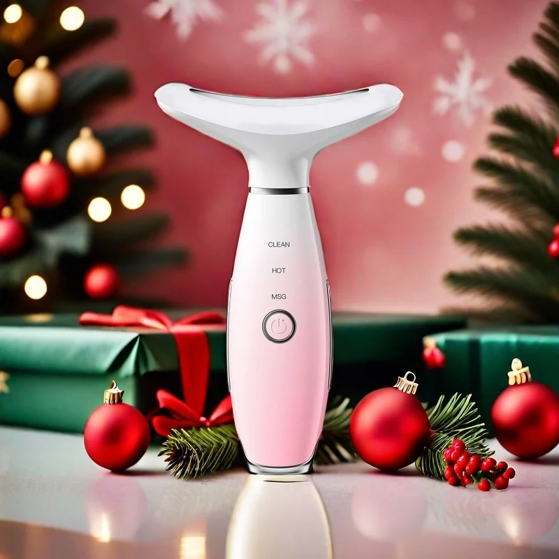 هدية عيد الميلاد EMS مكركرنت، جهاز محمول للرقبة مع وظائف التسخين والنبض، مضاد للتجاعيد والثبات، إعلان متعدد المستويات #1