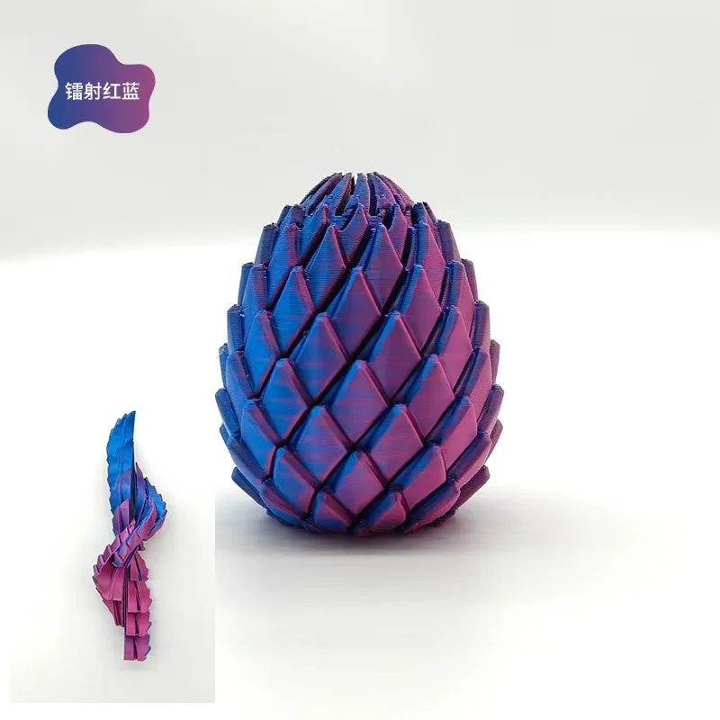 3D-Druck Drachenei Stressabbau-Modell, Verformbares Dreh-Ei, Kreatives Stressabbau-Gadget Schreibtisch-Ornament / Geschenk-Spielzeug-Deko – Detail 12