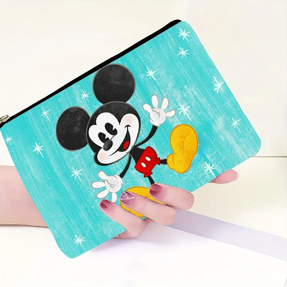 1 Disney make-uptasje met Mickey en Minnie-thema - Leuke en veelzijdige tas met ritssluiting voor dames, sieradenopbergtas, perfect reisritszakje - leuk verjaardagscadeau