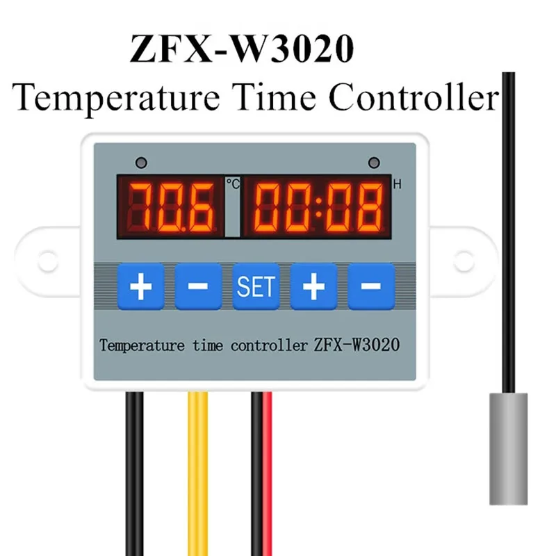ZFX-W3020 Temperature Time Controller Thermostat Control Controller Thermoregulator Timer Control Module 12V/24V/220V ZFX-W3020