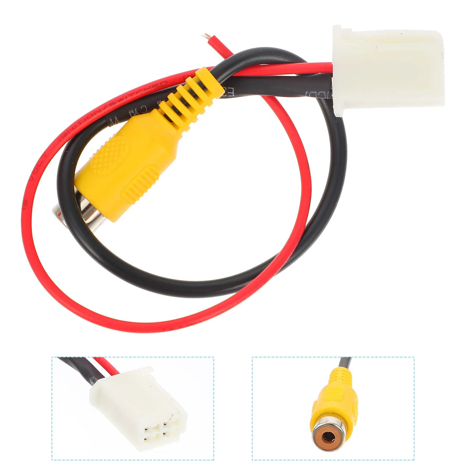 Video Input Cable Automotive for Parking Camera Vehicle Rear View Wire Backup Metal Element Reverse Cord