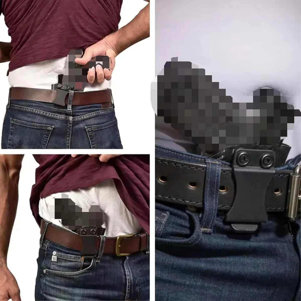 G43 PVC IWB Holster For Glock 17/19/22/26/43 S&W Inside Waist Concealed Belt Clip Stack Magazine Pouch Glk 43X Holster