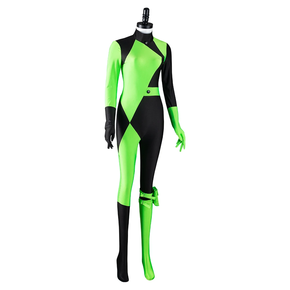 Disfraz de Cosplay de dibujos animados para mujer adulta, traje de fiesta de carnaval, Halloween, Roleplay, Shego