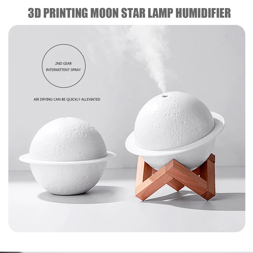 Essential Oil Diffusers Large-capacity with LED Light 3D Moon Aroma Diffuser Relieve Fatigue for Friends Family Relatives Gifts