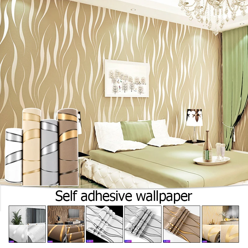 Non Woven Self-Adhesion 3D Wallpaper Modern Background Wall Paper Bedroom Living Room Tv Background Decoration Wall Paper