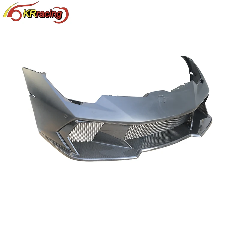 Vorstein Style Half Dry Carbon Fiber Car Front Bumper for Lambo Huracan LP580 Lp610 2014-2018