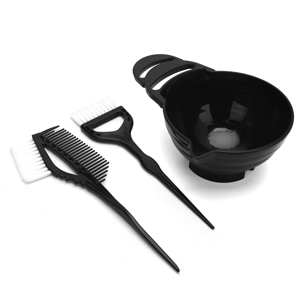 Hair Dye Tool Set, Hair Salon Specific Hair Dye, Color Mixing Bowl, Hair Dye Brush, Comb, Hair Salon Home Accessories 3Pcs Set