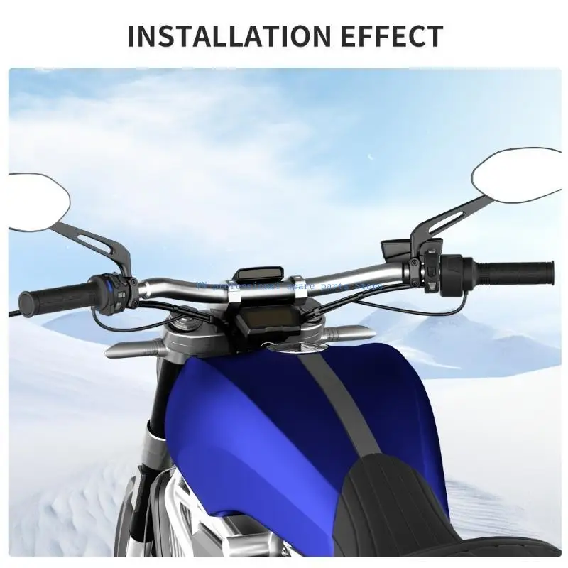 41XA Motorcycle Rubber Heated Grips 6 Speed Memory Function Heating System for Winter