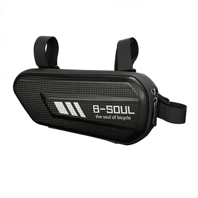 Mountain bike hard shell triangular package public road bike tool kit bike front beam package pipe package riding equipment acce image 5