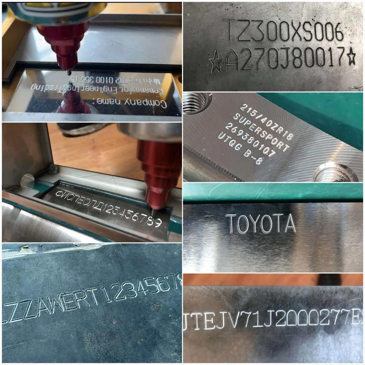 80*30mm Portable Car VIN Number Handheld dot Peen Marking Machine  Metal Nameplate Engraving Battery Operated Marking Machine