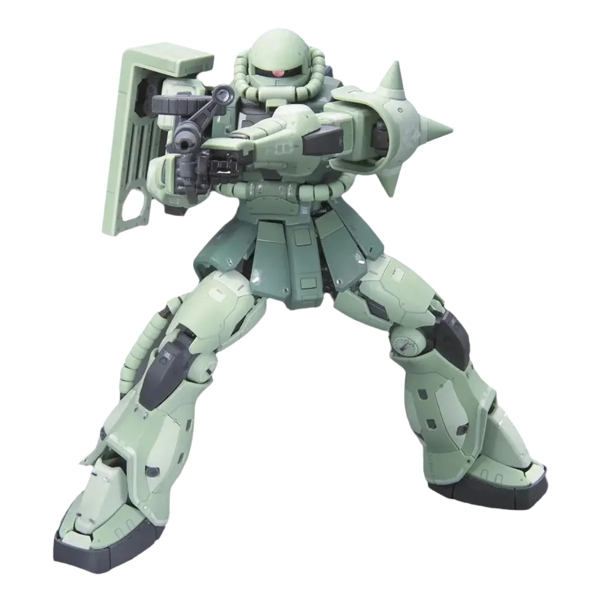ในสต็อกของแท้ Bandai Original Gundam ชุด RG 1:144 MS-O6F ZAKUII Action Figures ของเล่นสําหรับของขวัญเด็กคริสต์มาสของขวัญ