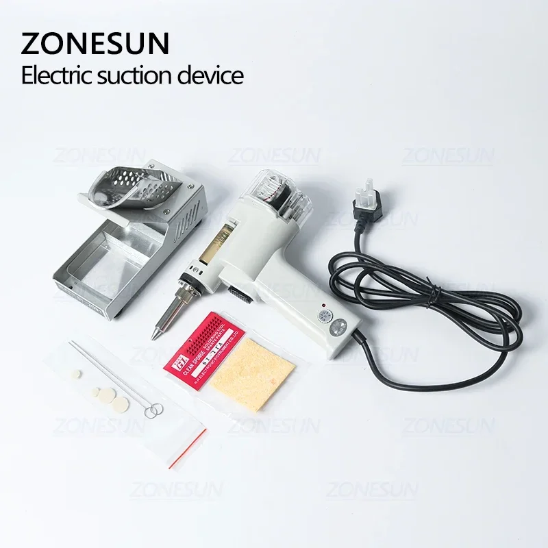 ZONESUN 998 فراغ كهربائي مزدوج ديسولديرينغ مضخة لحام مصاصة القصدير شفط بندقية أداة إزالة القصدير قوية