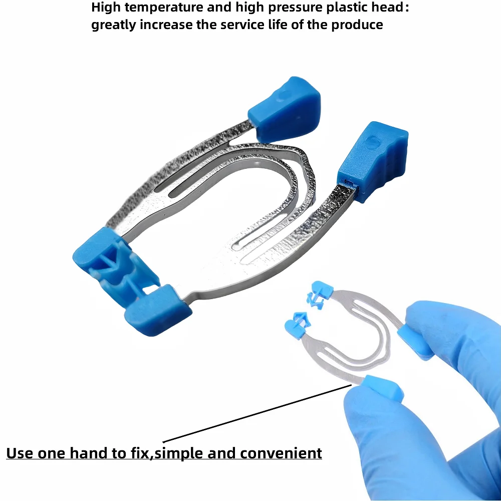 Dental Matrix System Kit - Sectional Contoured Matrices with Metal Spring Clips and Wedges for Dental Laboratory and Restorative