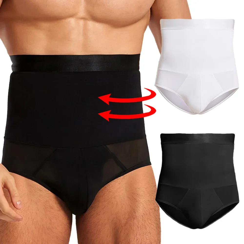 

Мужское корректирующее белье с высокой талией, трусы с контролем живота, формирователь тела, компрессионный тренажер, триммер для живота, нижнее белье-боксеры для похудения