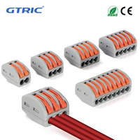 GTRIC Quick Wire Connector 30pcs 50pcs 2/3/4/5/8Ports Fast Locking Electrical Cable Terminals Home Electrical Wiring 0.08-4MM