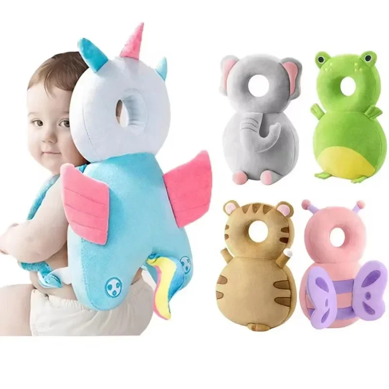 Head Back Protector Baby Protect Pillow Learn Walk Head Protector Cushion Anti Fall Backward Cap Carry Cartoon Kids Safe