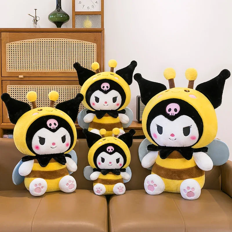 

New 55cm Sanrio Transform Into Bees Kuromi Plush Toys Kawaii Stuffed Kuromi Plush Doll Anime Cartoon Home Decor Girls&kids Gift