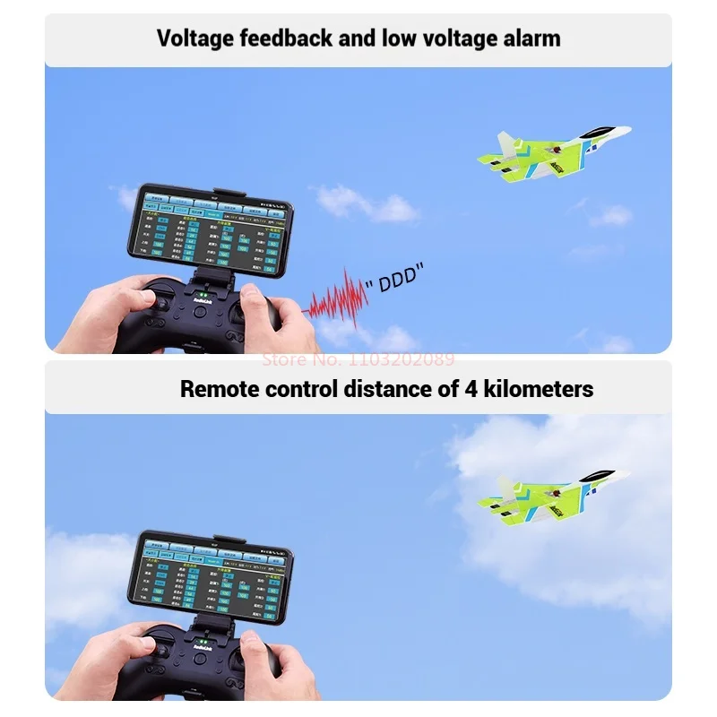 Nuovo Su27 Ala fissa Rc con controllo di volo Feedback di tensione a lunga distanza Fai da te Materiale della scheda magica Giocattoli per aerei resistenti agli urti