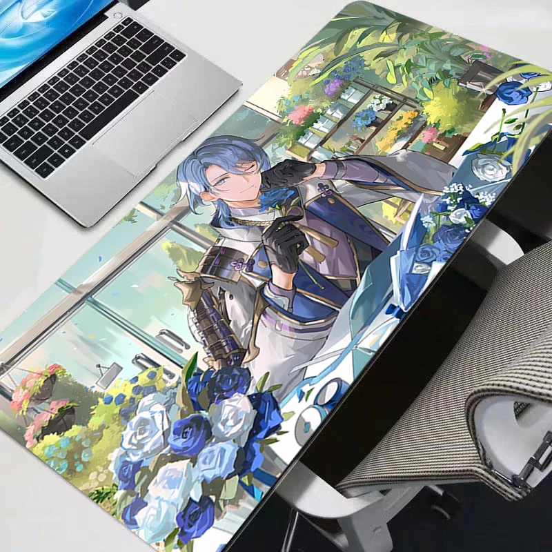 

Mouse Pad Large Rubber PC Gaming Accessories G-genshin Impact Kamisato Ayato Mousepad Extended Desk Mat Locking Edge Game Carpet