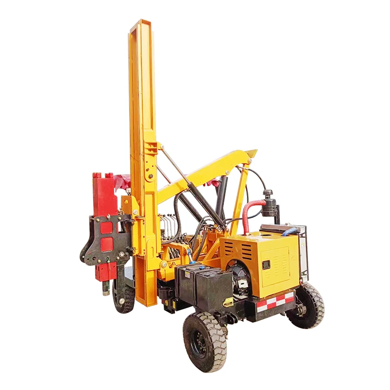 Crawler Accurate Drilling Road & Bridge Construction Highway Guardrail Pile Driver Machine