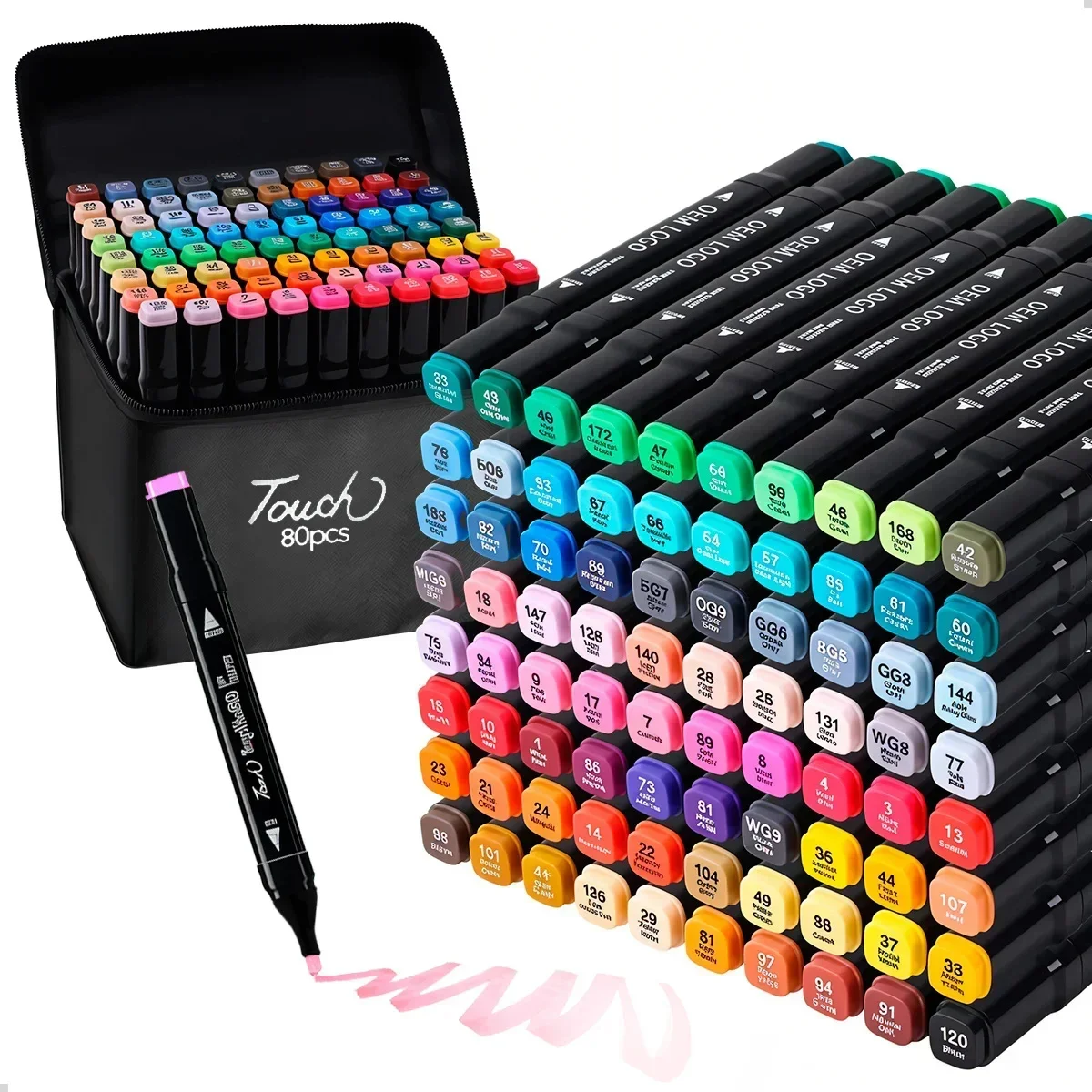 kit-canetinhas-80-cores-ponta-dupla-estojo-desenho-escolar