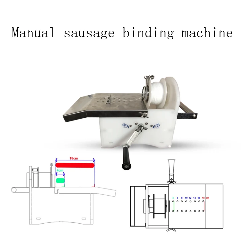 آلة ربط السجق الصغيرة التجارية دليل هوت دوج السجق العقد ربط آلة ربط ملزمة