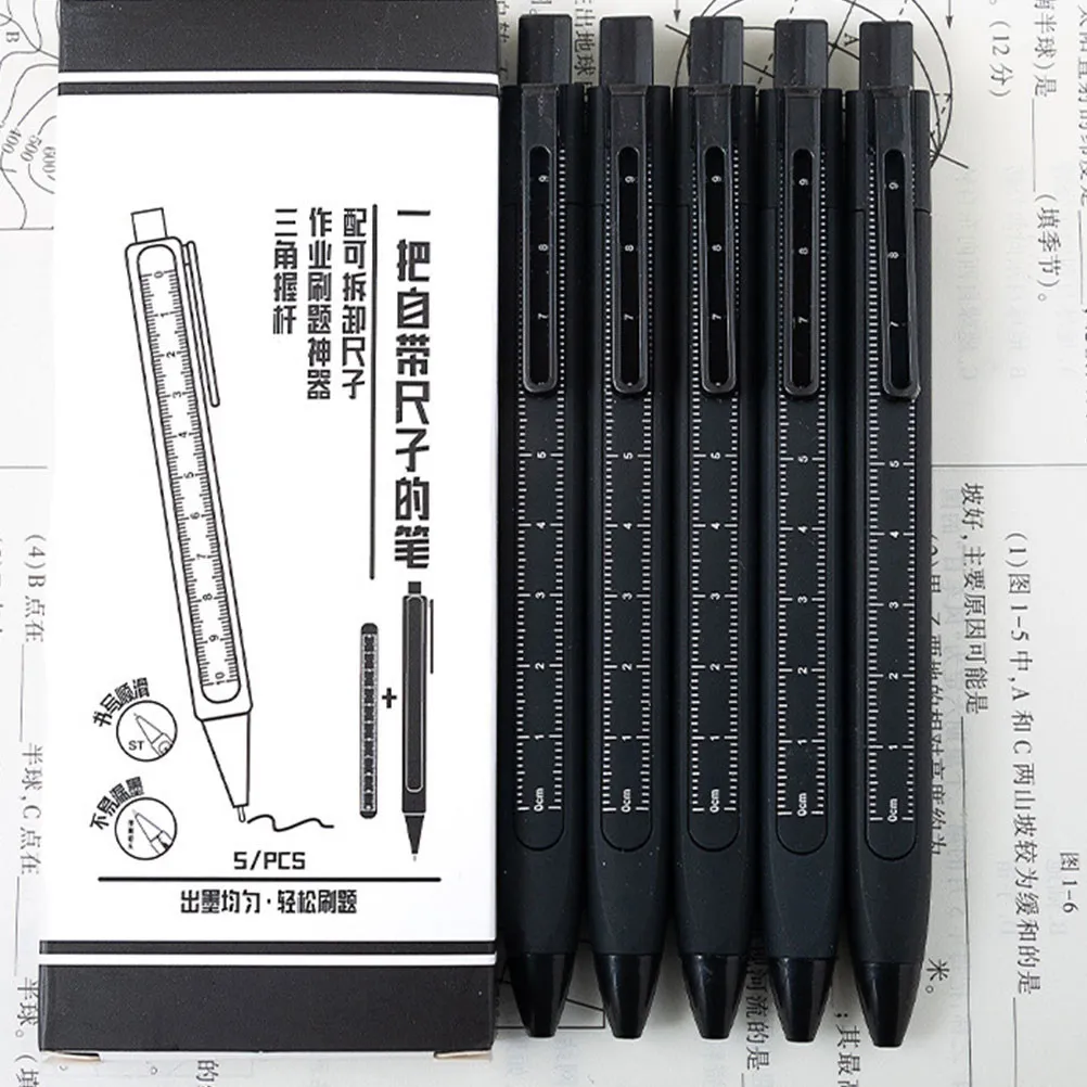 

5Pcs Retractable Gel Pens Comfortable Grip Writing Pens for Scrapbooking Handmade Cards Daily Writing Office