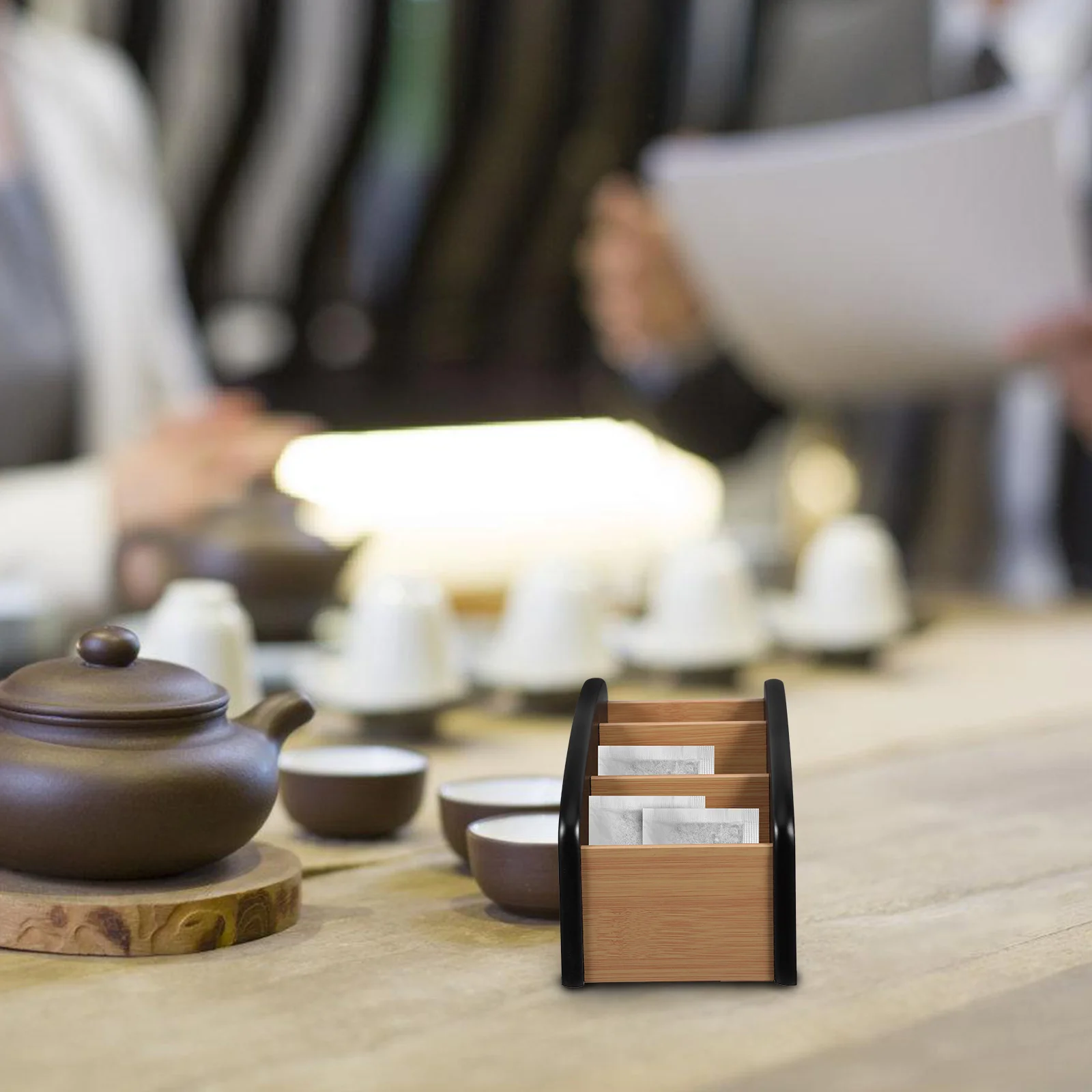 

Трапециевидный чайный пакетик, органайзер для сахарных пакетов, столешница для кофе, аккуратный, многоразовый, разделенный футляр для хранения, компактный