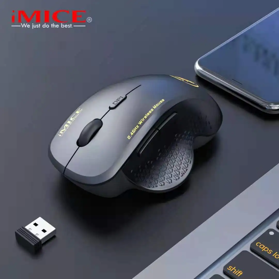 Souris sans fil G6 souris ergonomique IMICE souris 2.4Ghz Gamer PC souris optique avec récepteur USB 1600 DPI pour ordinateur portable Gamer