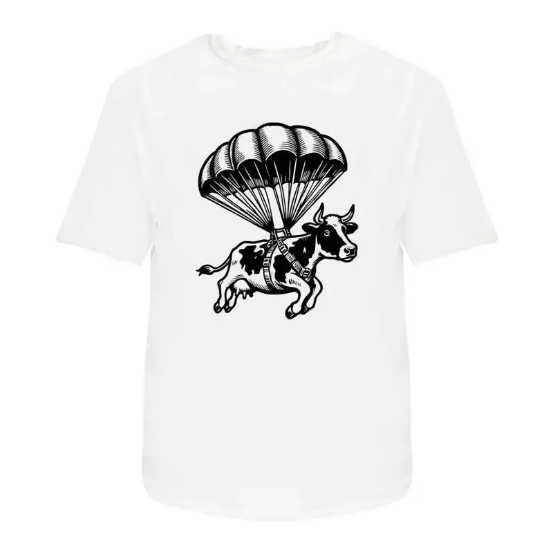 Parachute Cow' Cotton T Shirt Ta048573