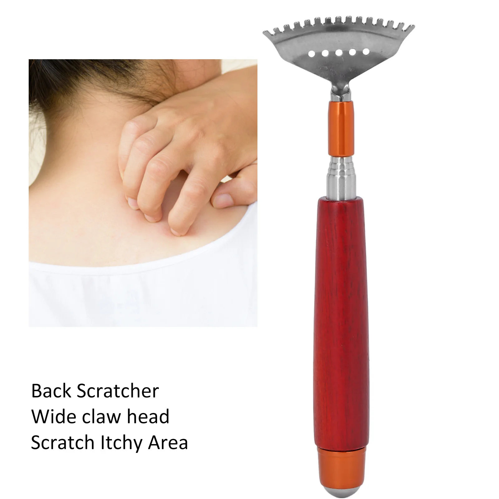 

1pcs Back Massager Back Scratcher Telescopic Scratching Claw Massager Back Scraper Extendable Telescoping Itch Stick Health Care