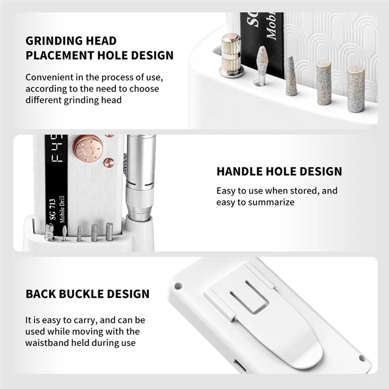 

A005-Electric Nail Remover And Nail Grinder High-Speed Nail Grinder Suitable For Home Use White