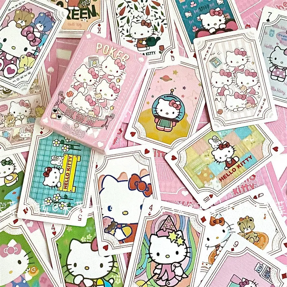 Cartas de juego Kawaii Kuromi para niñas, Sanrio, My Melody, Cinnamoroll